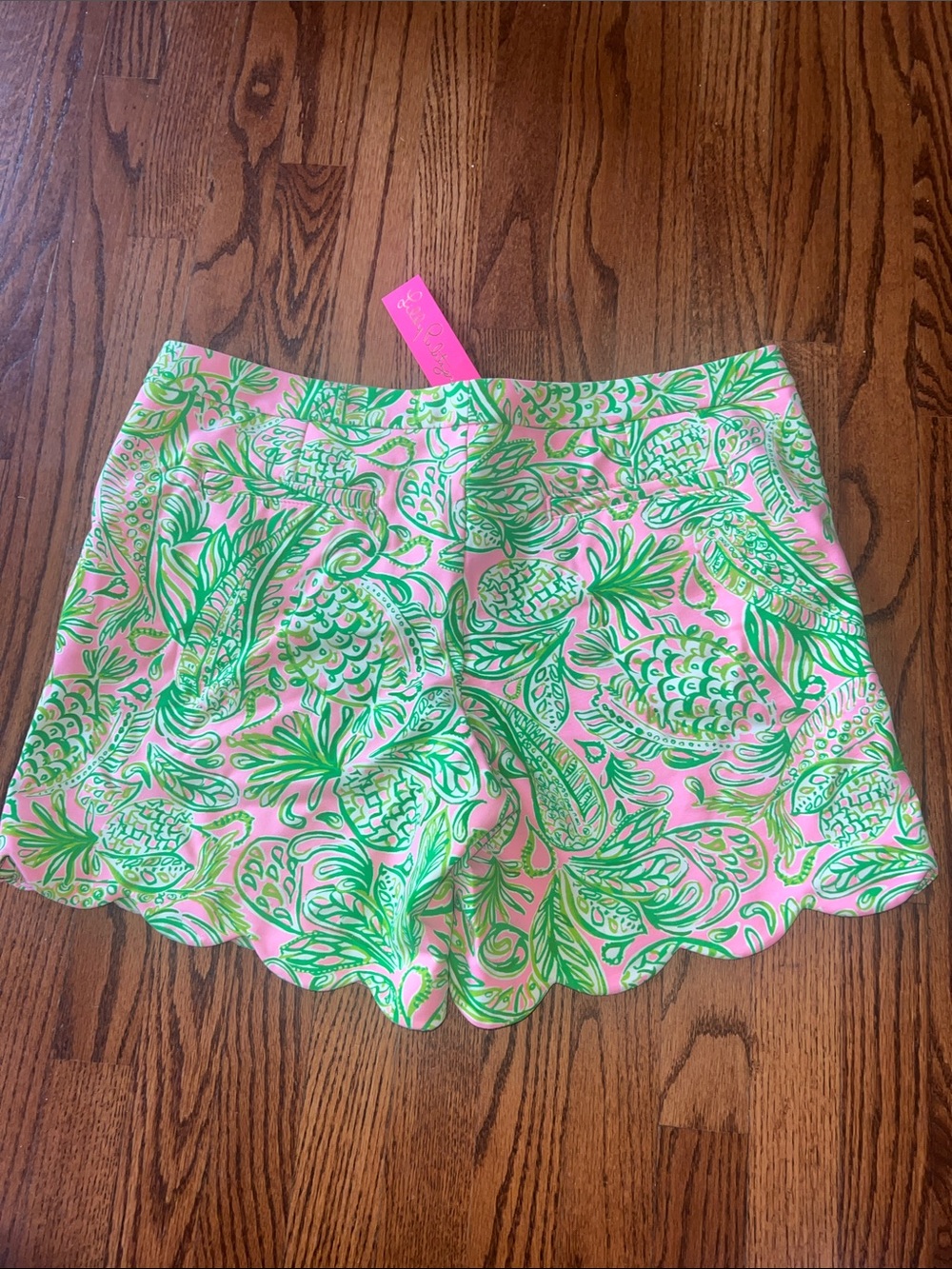 NEW LILLY PULITZER darci knit golf shorts in fins and flippers 16 Inseam 7” - Picture 2 of 7